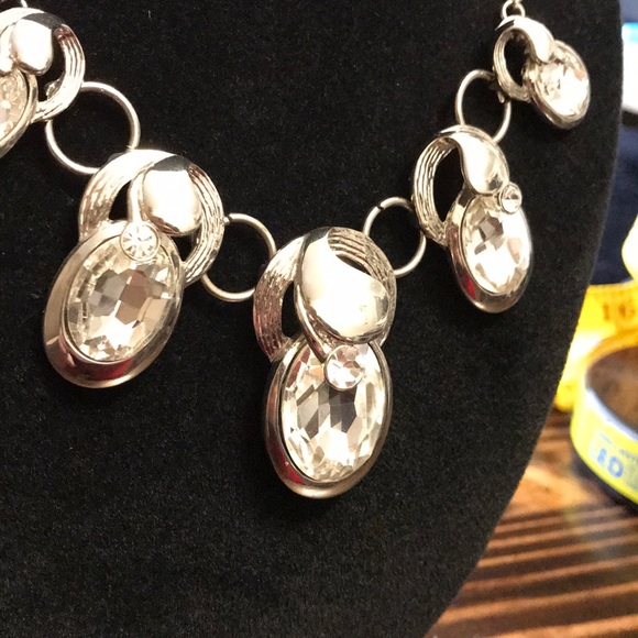 Chunky Rhinestone Necklace - Picture 2 of 3